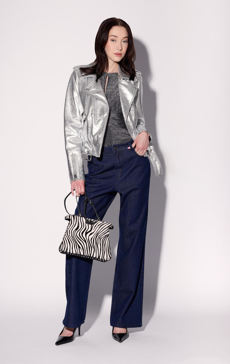 Allison Jacket, Platinum - Leather