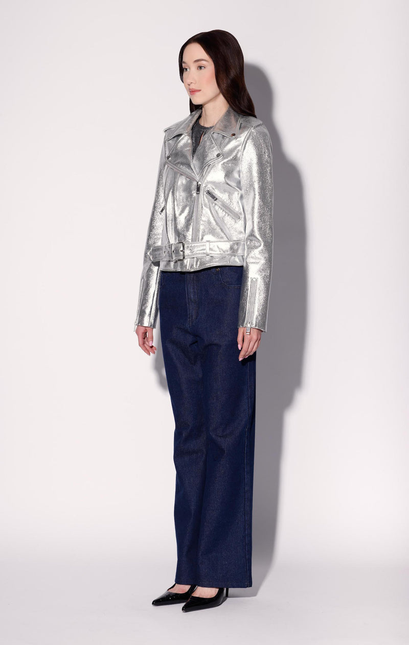 Allison Jacket, Platinum - Leather