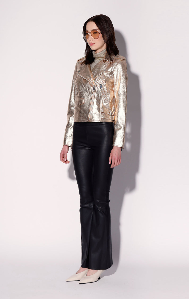 Liz Jacket, Gold - Leather