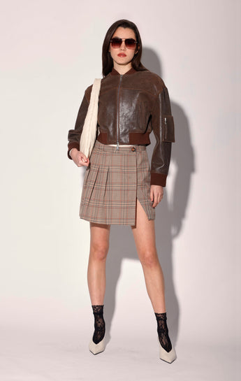 Andrea Jacket, Ebony Beige - Leather