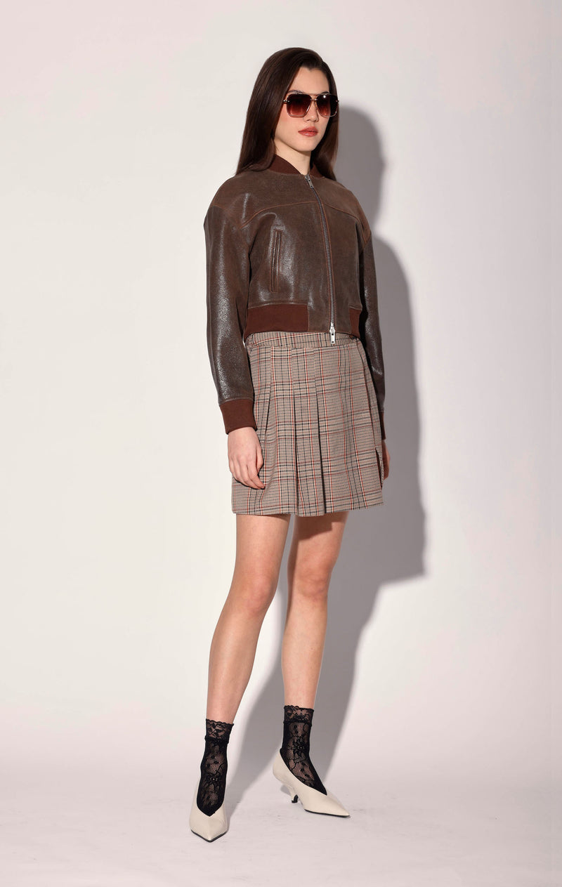 Andrea Jacket, Ebony Beige - Leather