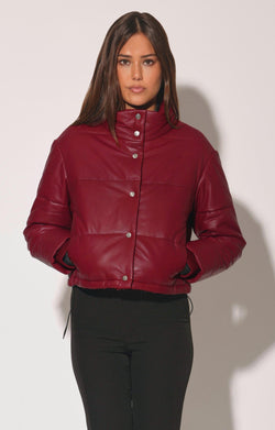 Jesse Jacket, Garnet - Leather