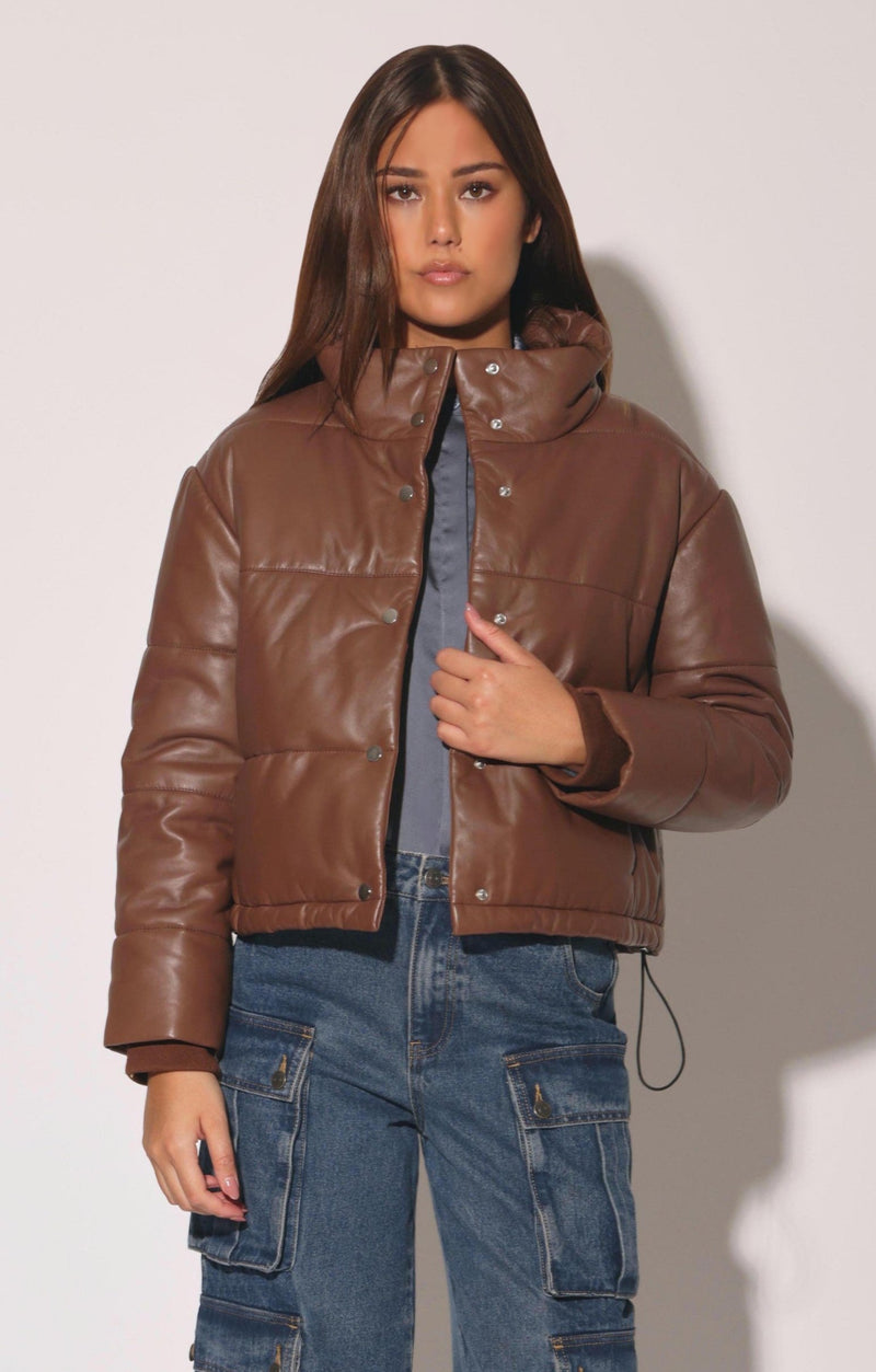 Jesse Jacket, Walnut - Leather