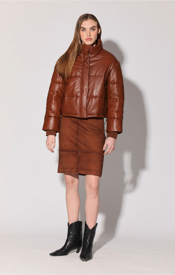 Jesse Jacket, Walnut - Leather