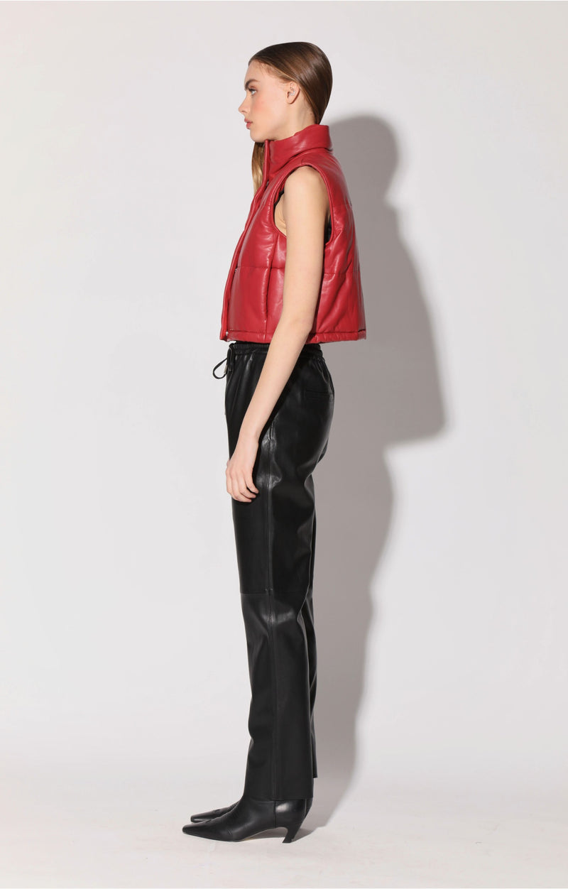 Jovie Vest, Red - Leather