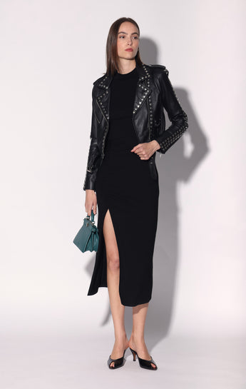 Avery Studded Jacket, Black - Leather