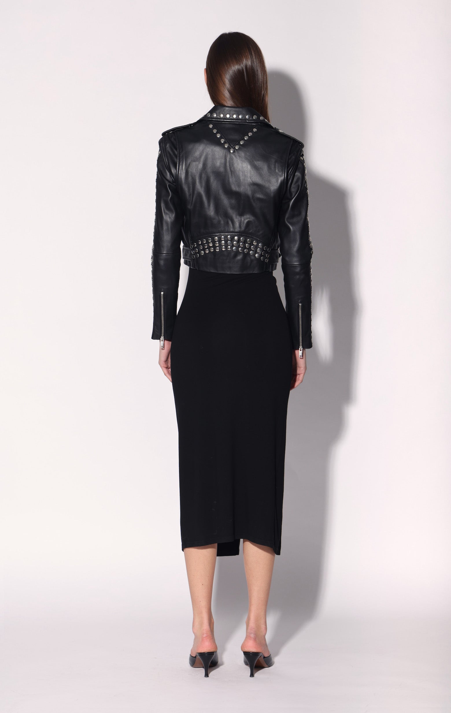 Avery Studded Jacket, Black - Leather