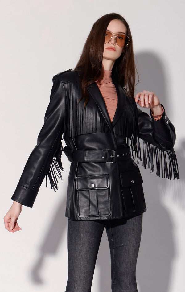 Linda Jacket, Black - Leather