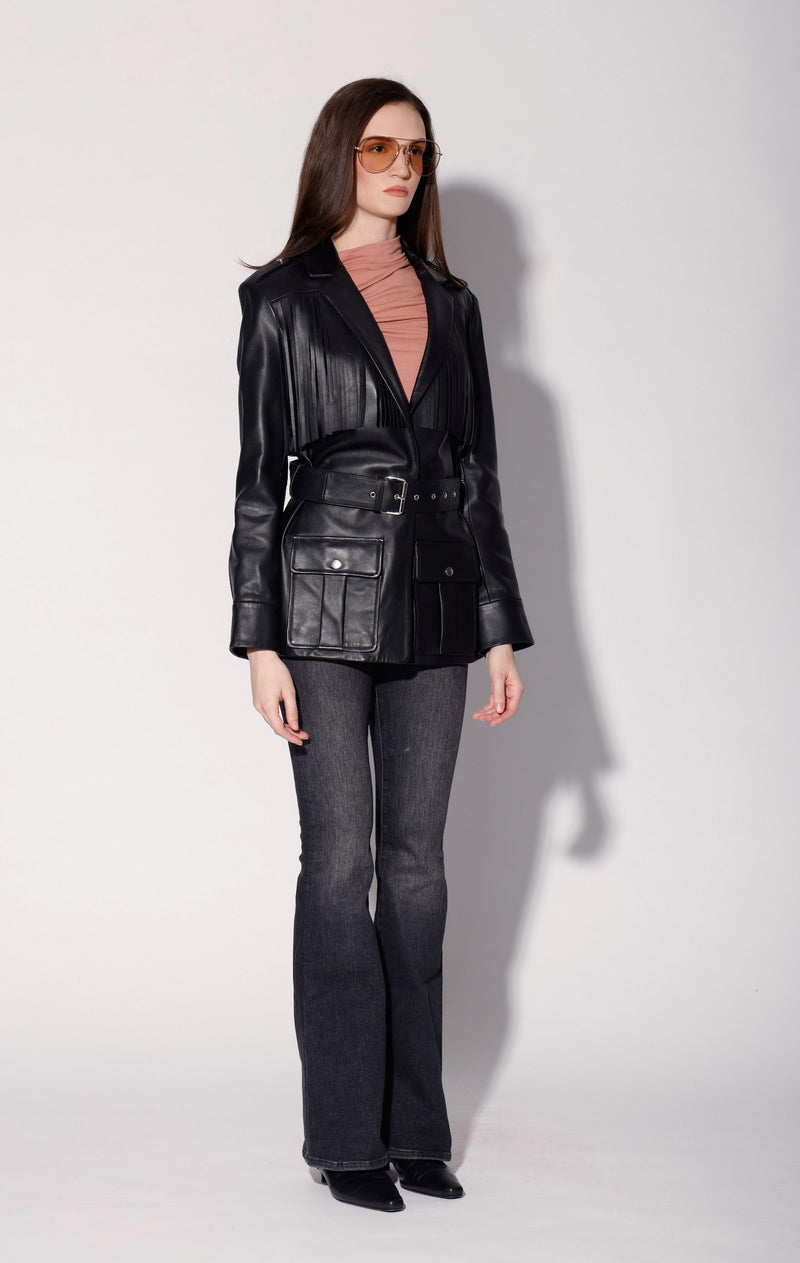 Linda Jacket, Black - Leather
