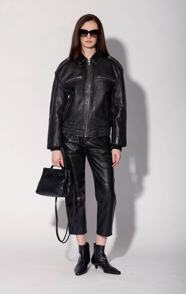 Lance Jacket, Charcoal - Leather