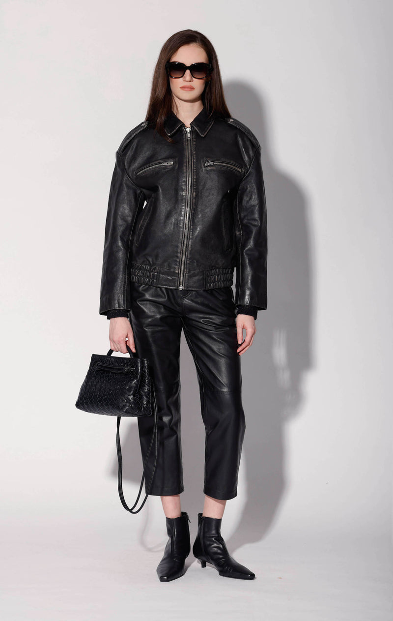 Lance Jacket, Charcoal - Leather