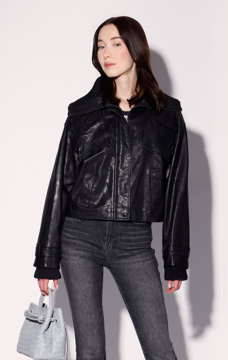 Carmen Jacket, Black - Leather