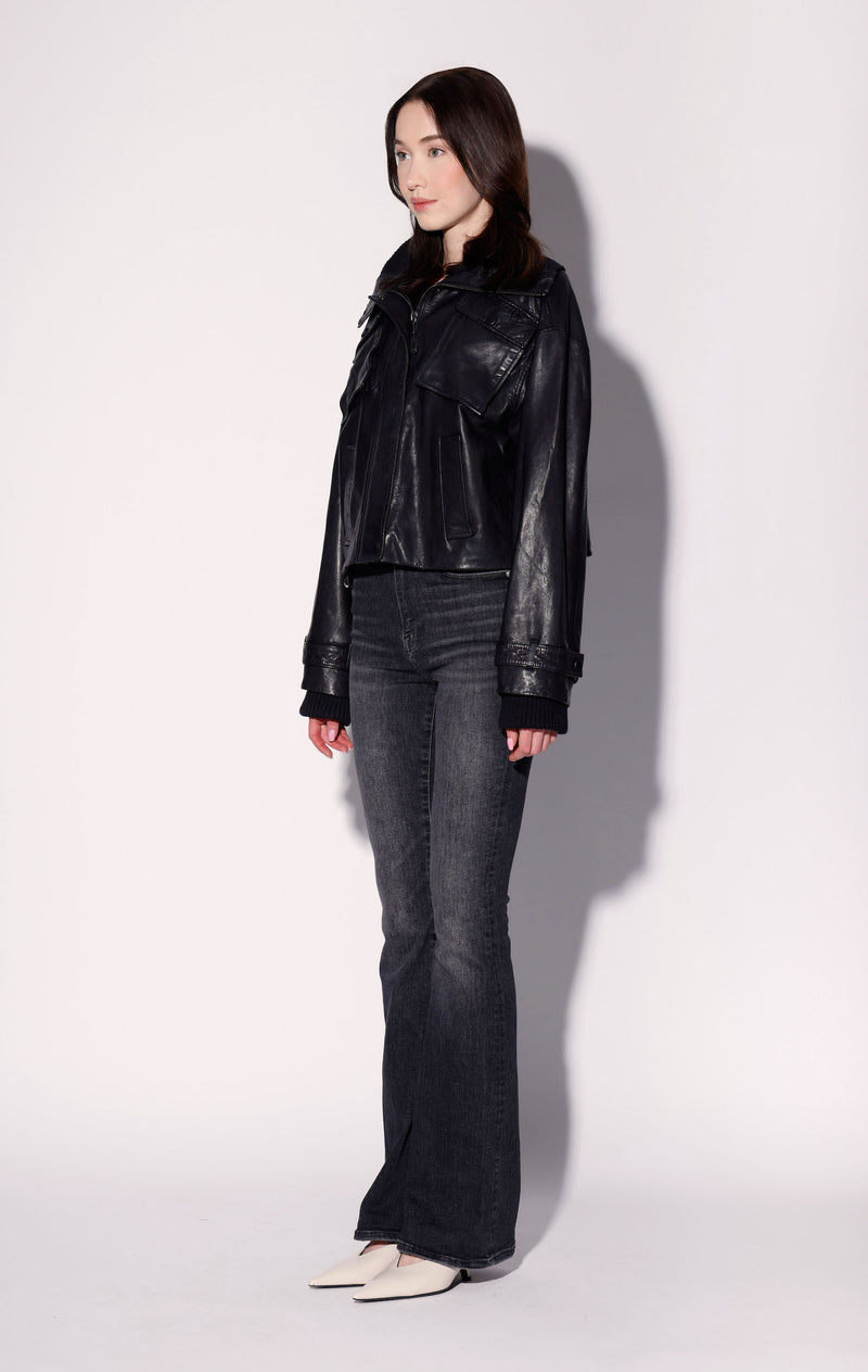 Carmen Jacket, Black - Leather