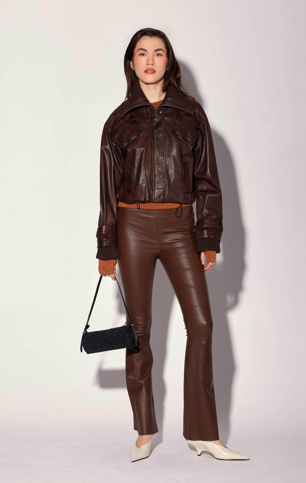 Carmen Jacket, Hickory - Leather