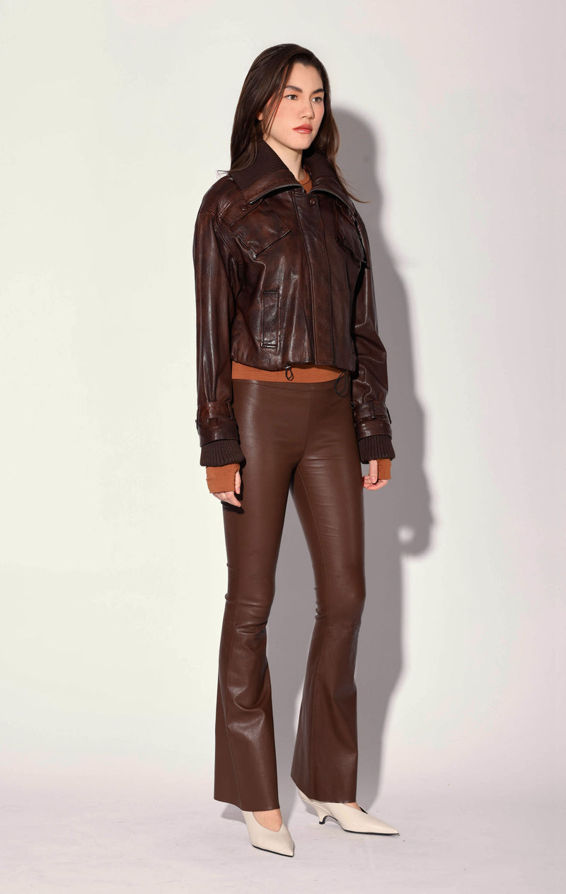 Carmen Jacket, Hickory - Leather