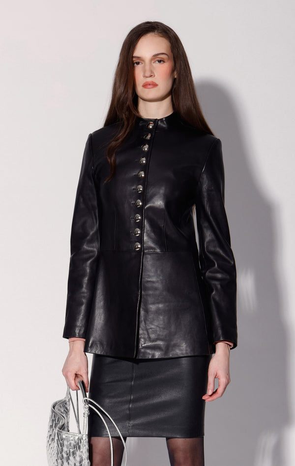 Isabella Jacket, Black - Leather