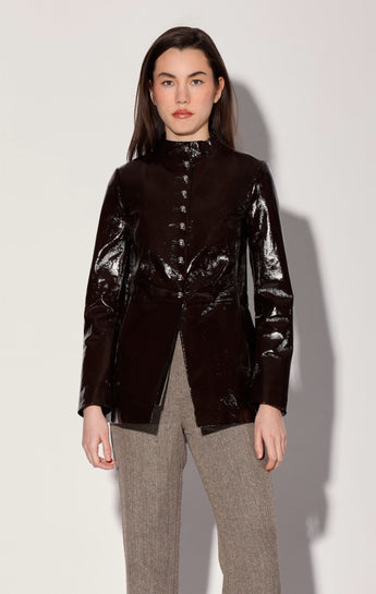 Isabella Jacket, Java Patent - Leather