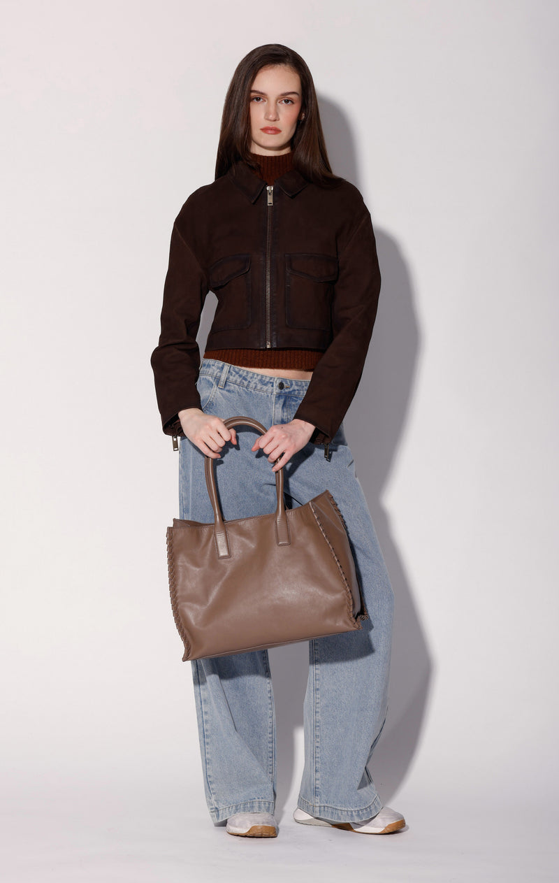 Jolene Jacket, Mocha Suede - Leather