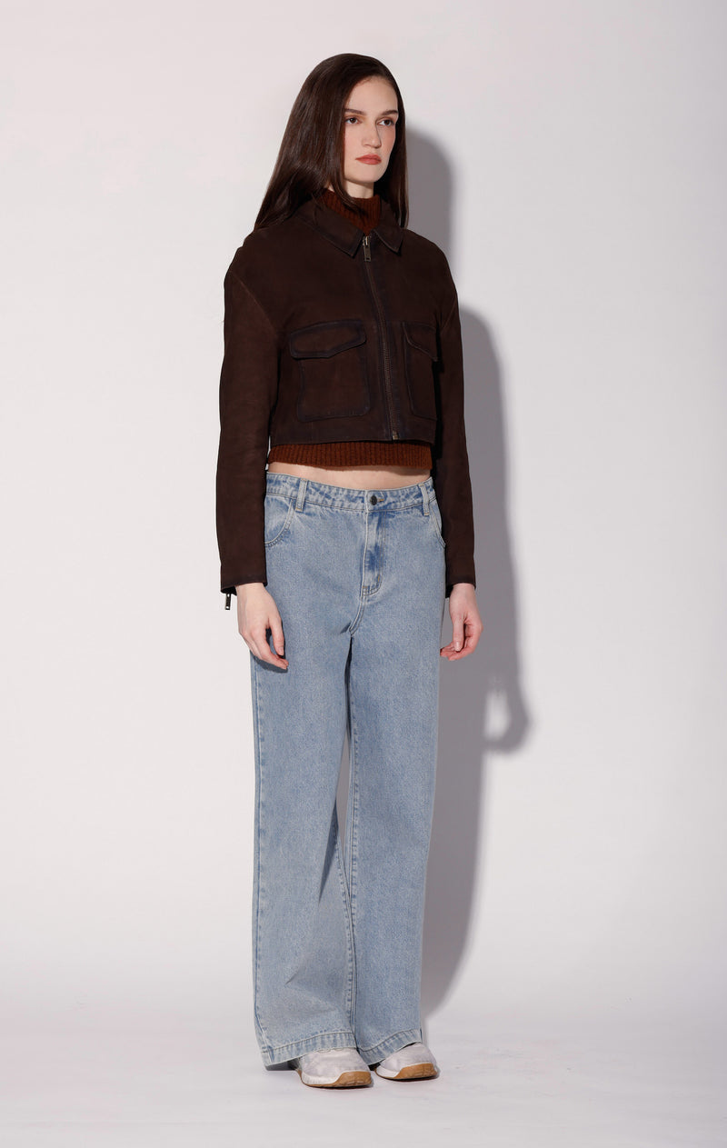 Jolene Jacket, Mocha Suede - Leather