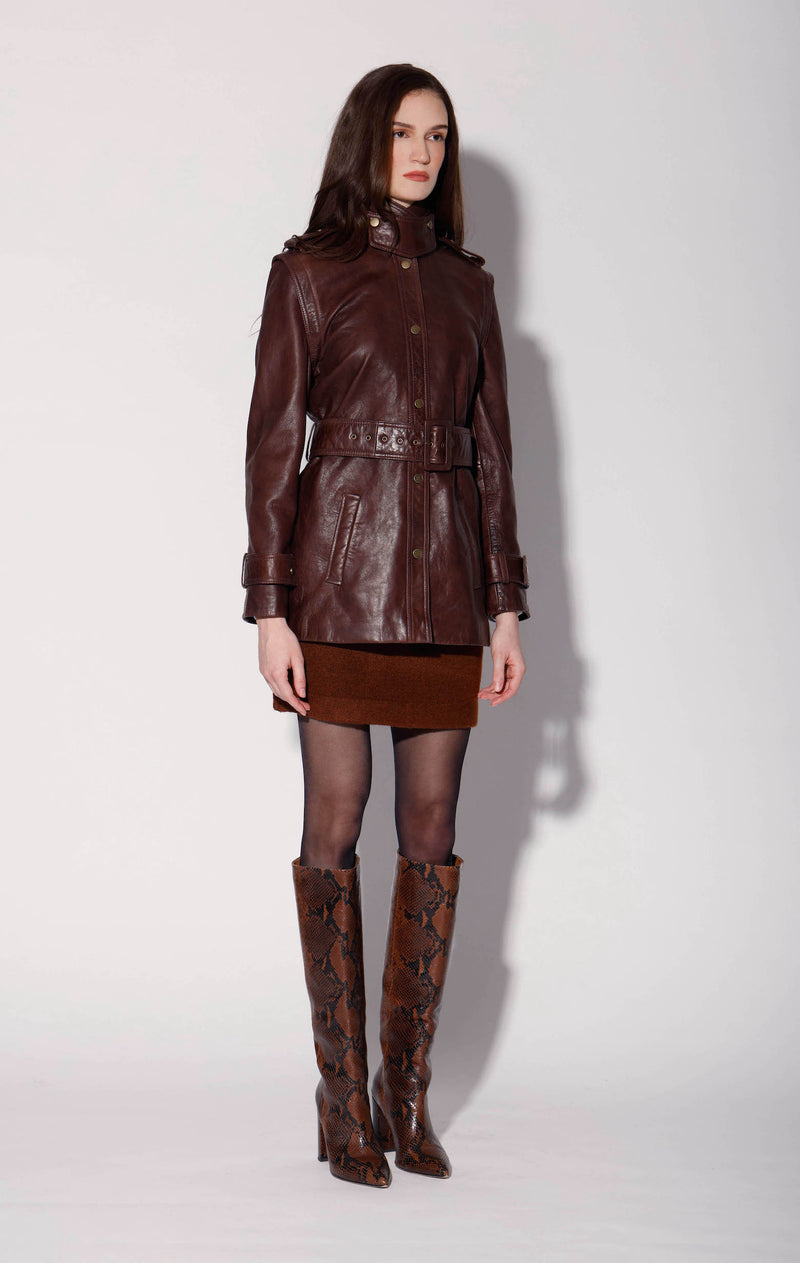 Imani Jacket, Chocolate - Leather