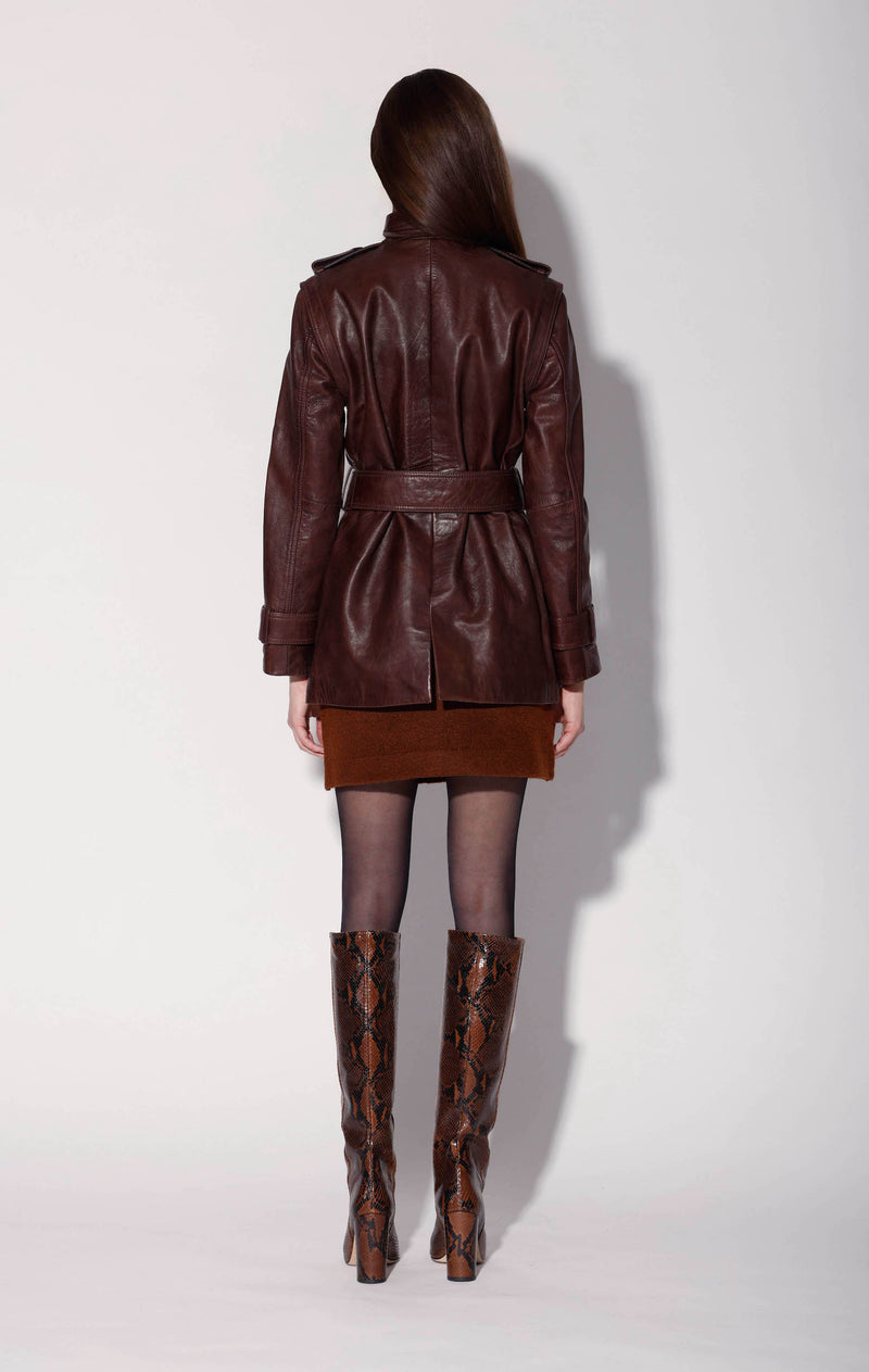 Imani Jacket, Chocolate - Leather