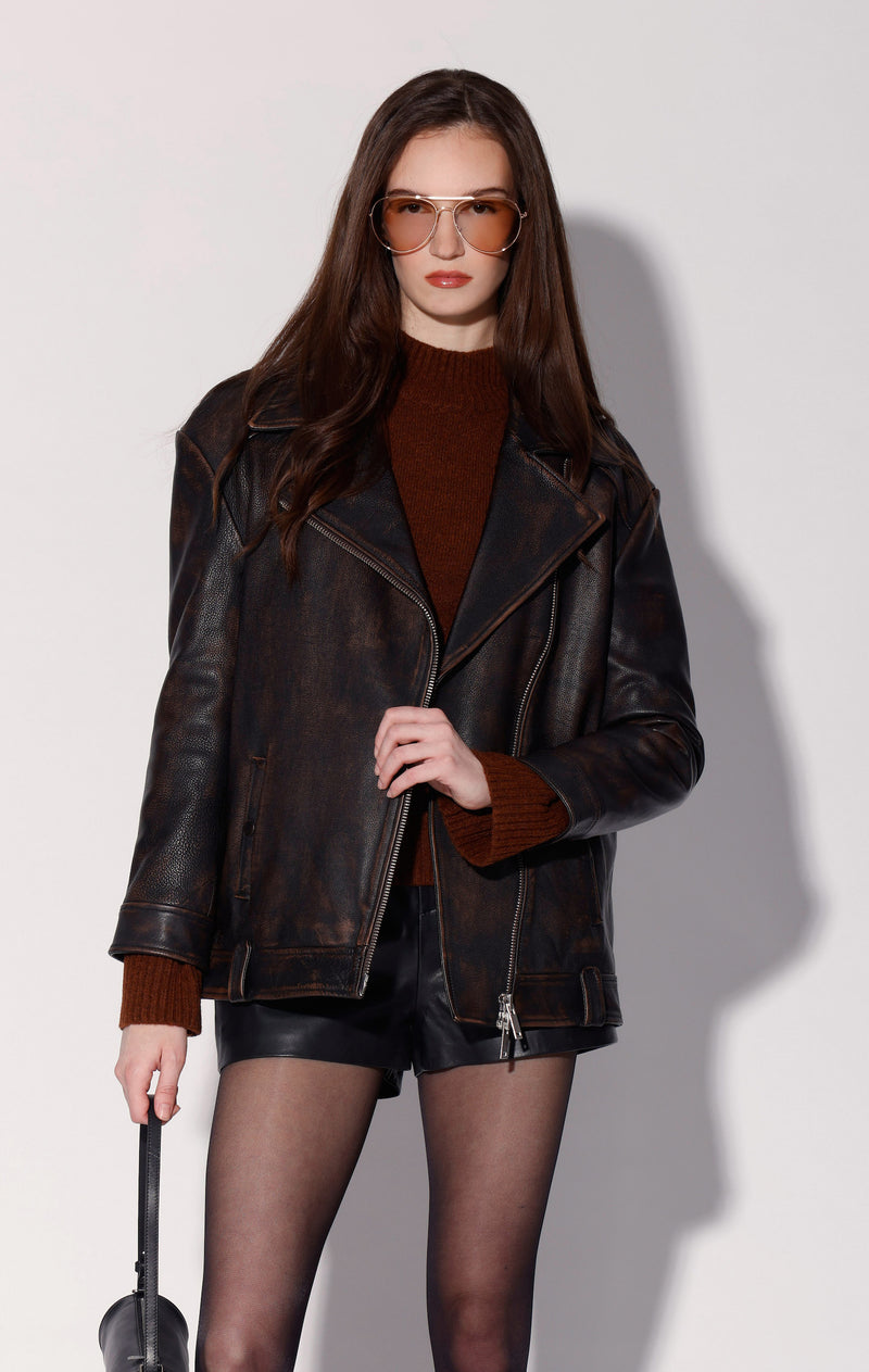 Cassandra Blazer, Brown Tan - Leather