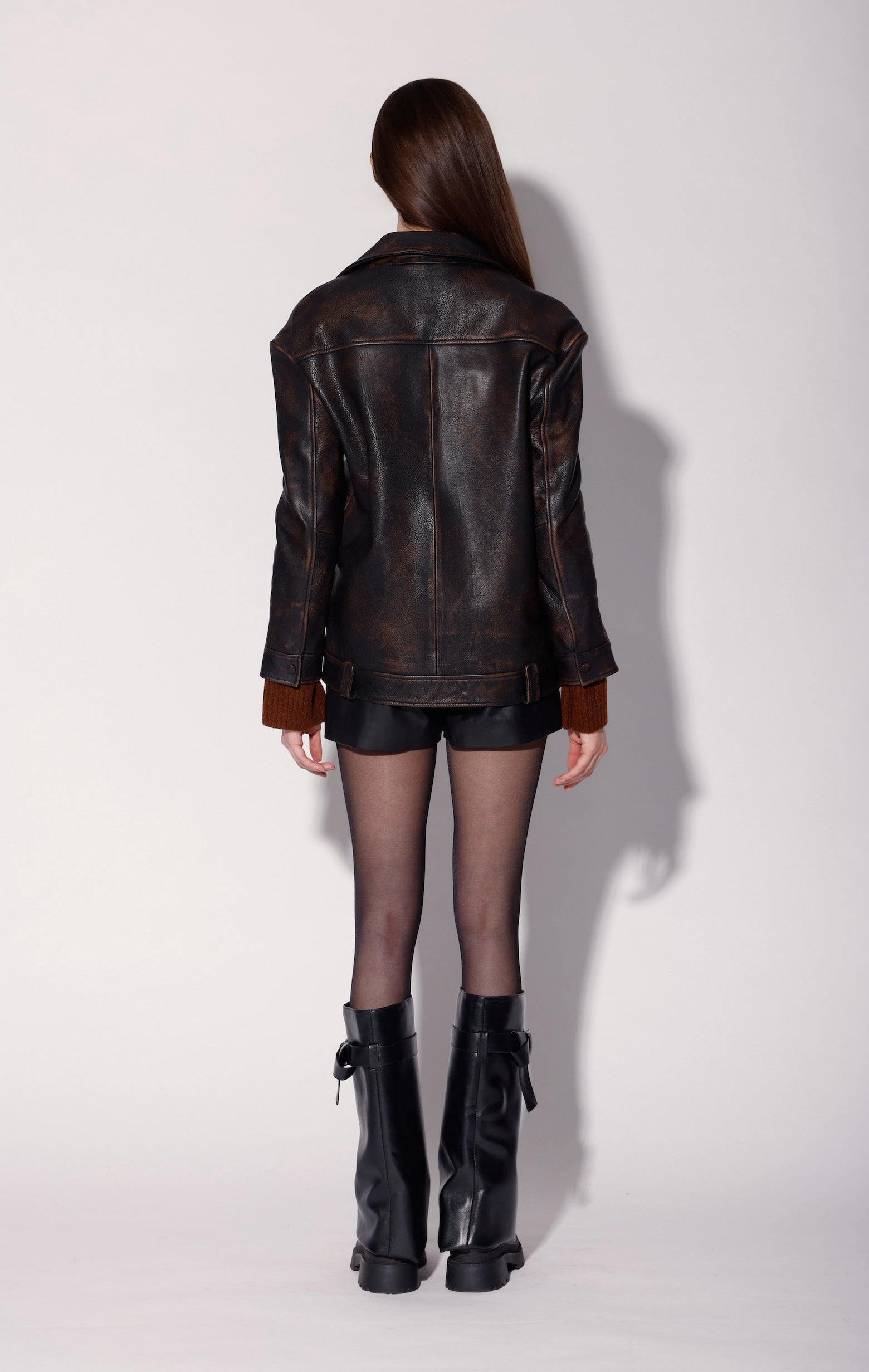 Cassandra Blazer, Brown Tan - Leather