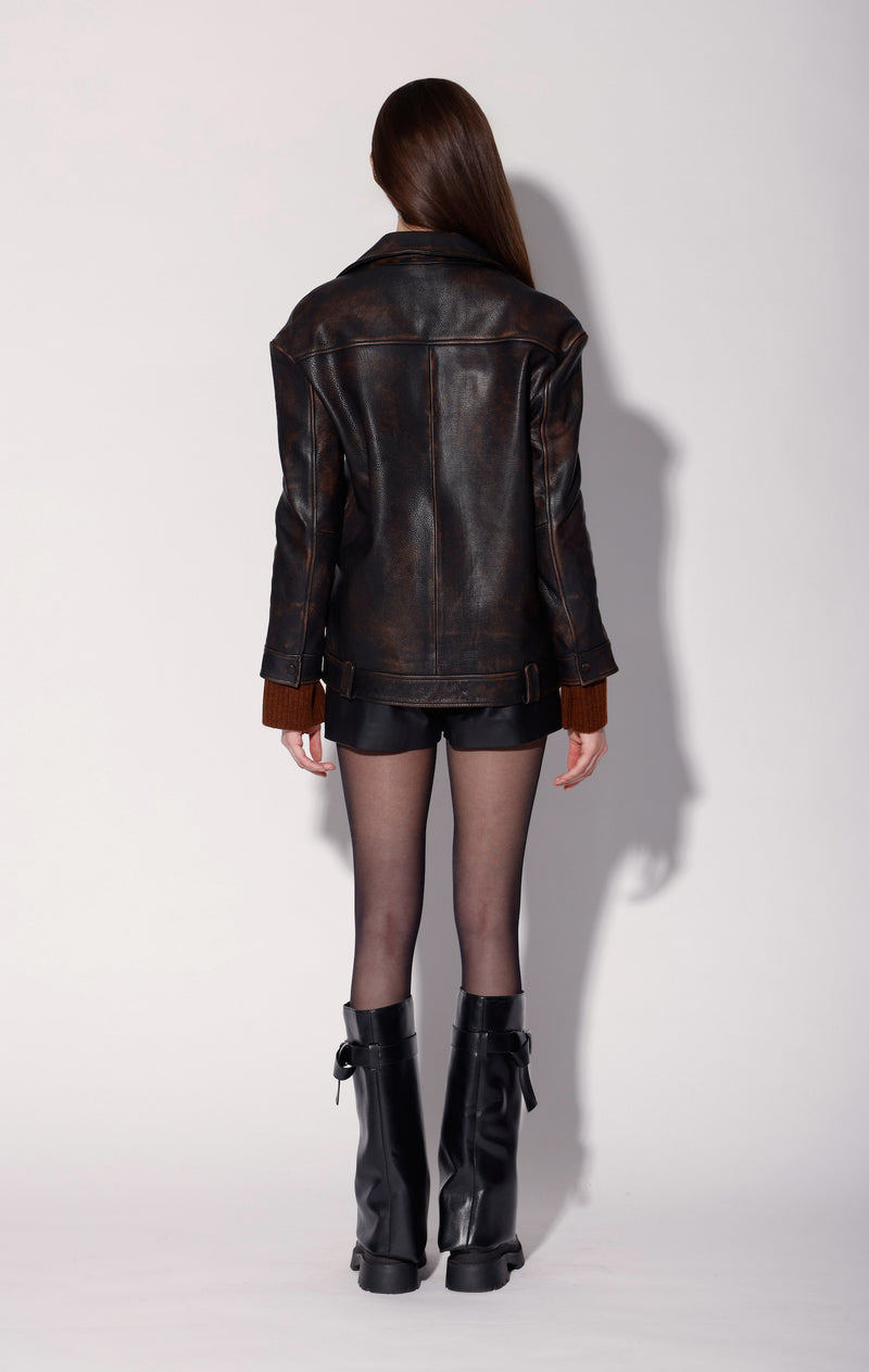 Cassandra Blazer, Brown Tan - Leather