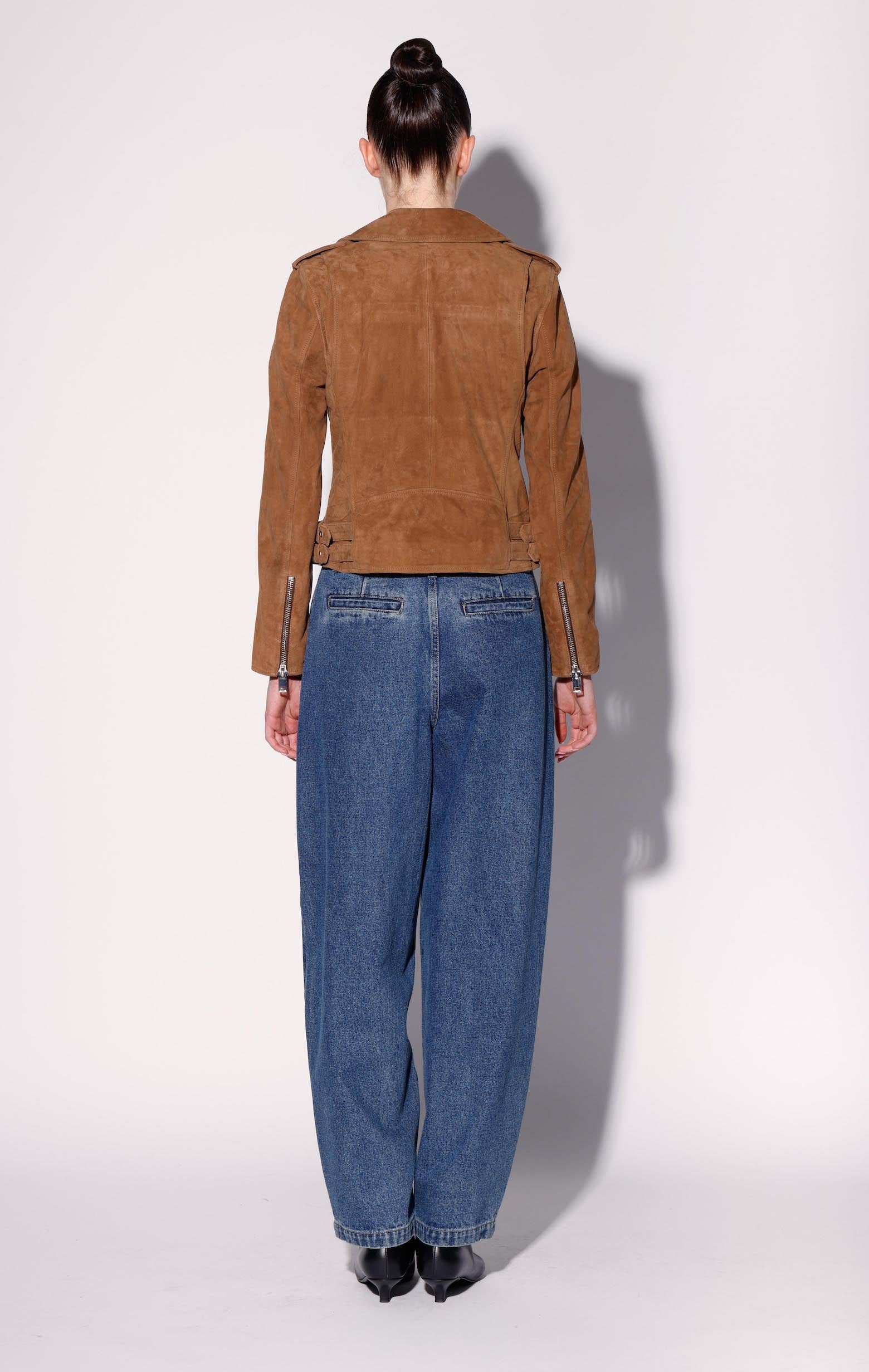 Liz Jacket, Caramel Suede - Leather