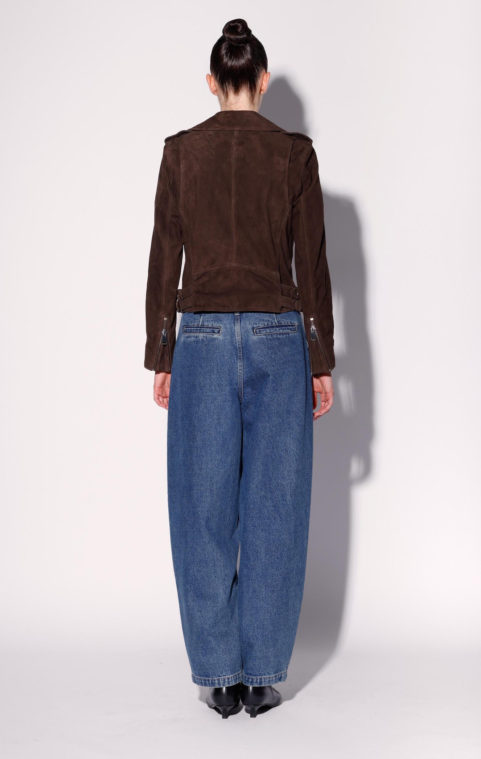 Liz Jacket, Mocha Suede - Leather
