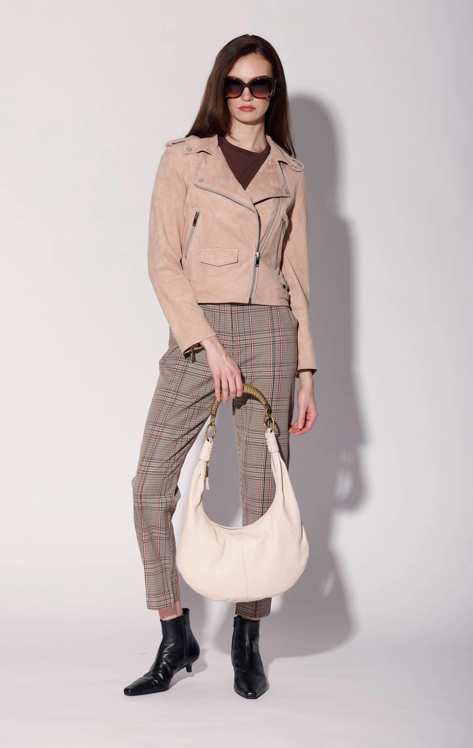 Liz Jacket, Sand Suede - Leather