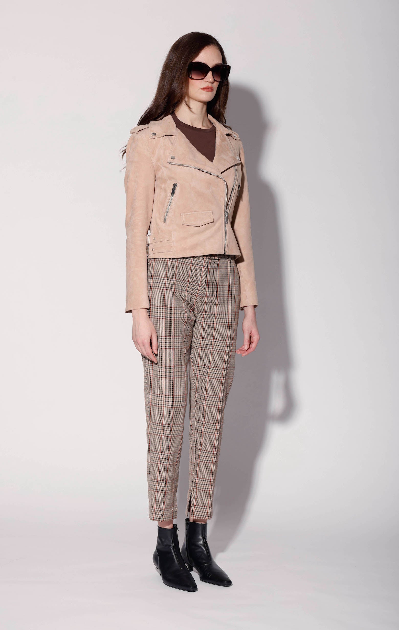 Liz Jacket, Sand Suede - Leather