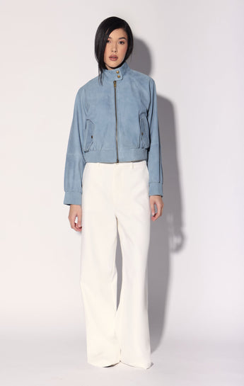 Bowie Jacket, Baby Blue - Leather