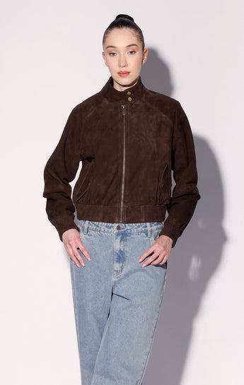 Bowie Jacket, Mocha Suede - Leather