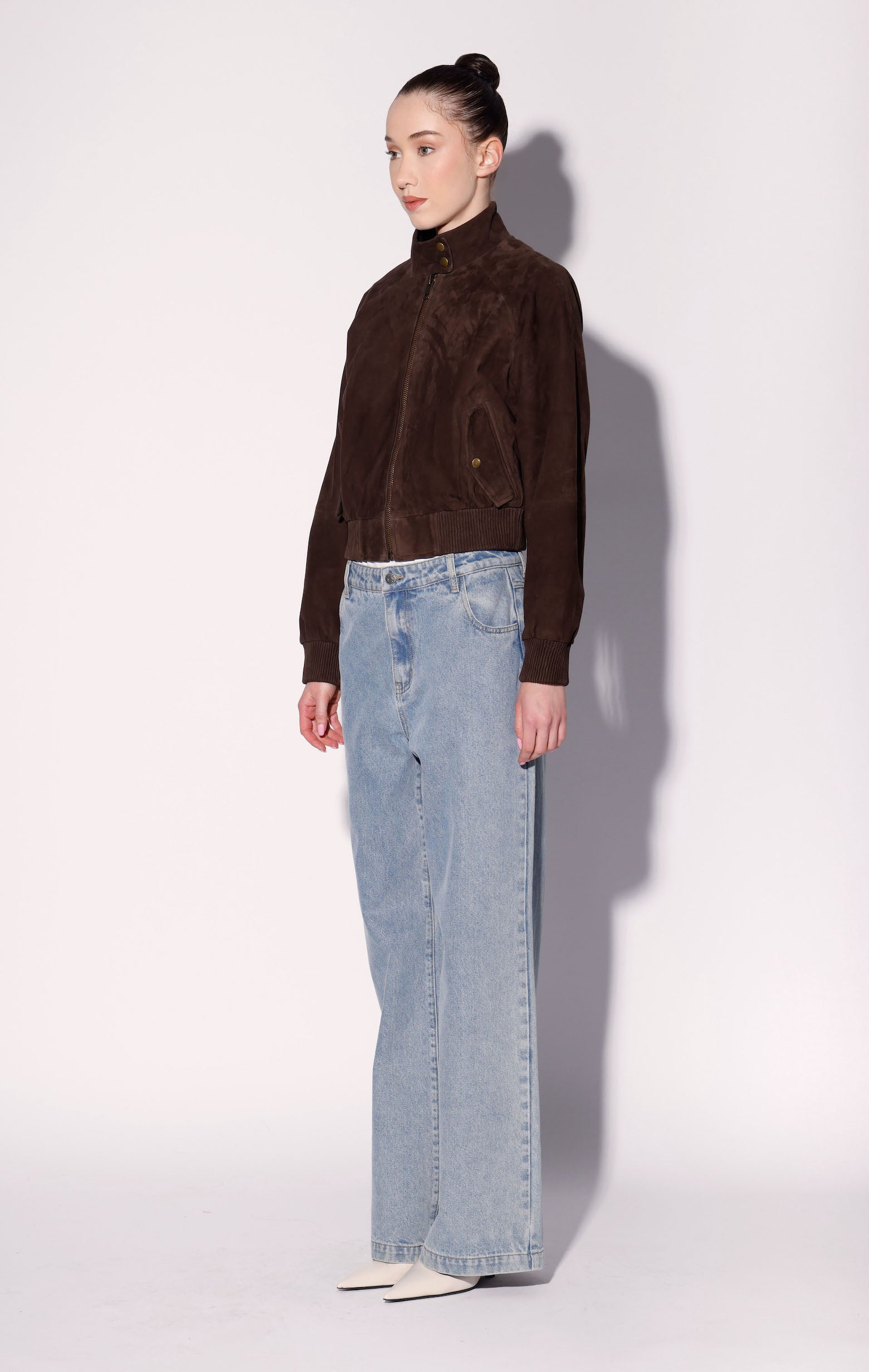 Bowie Jacket, Mocha Suede - Leather