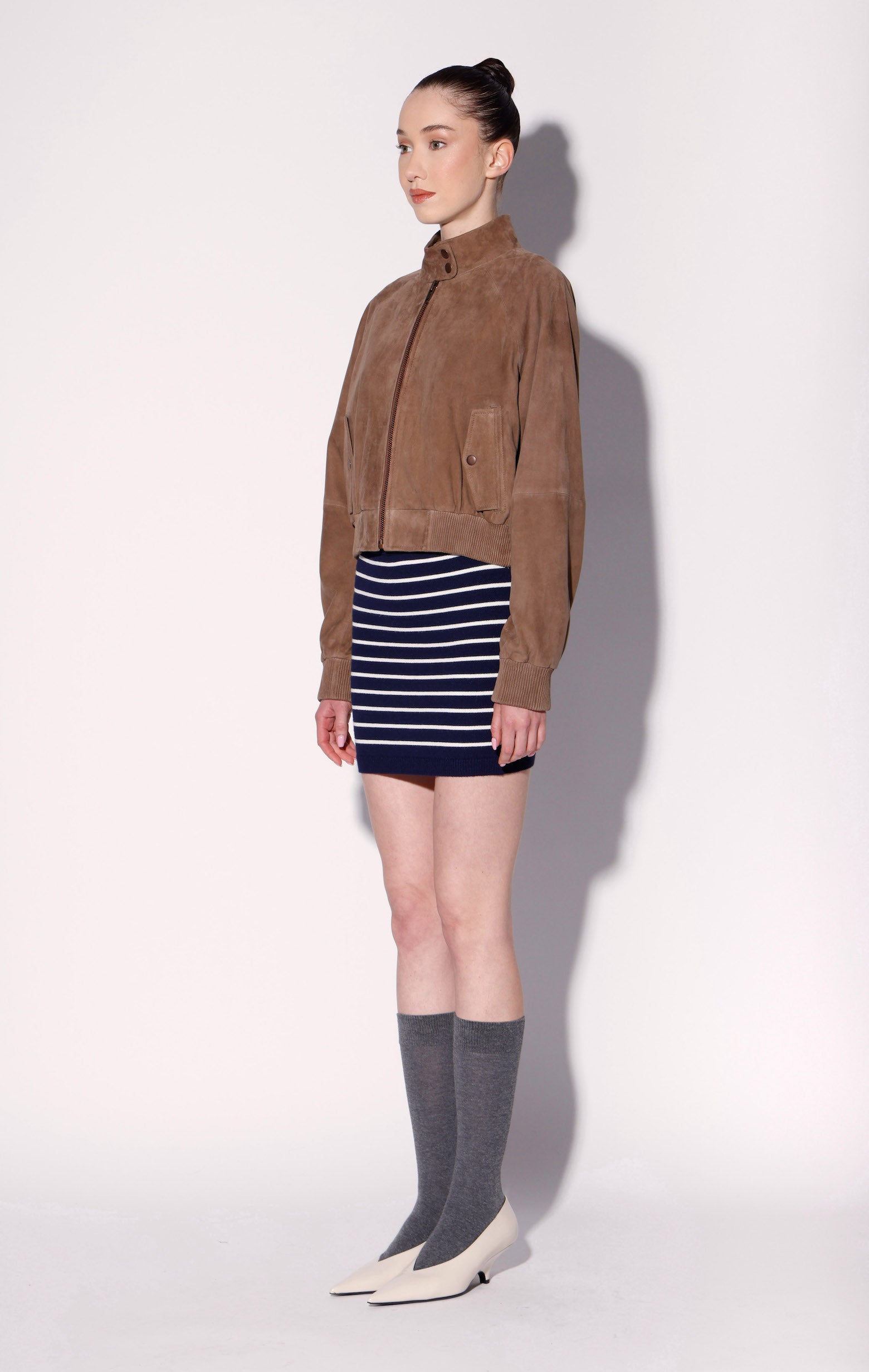 Bowie Jacket, Toffee Suede - Leather