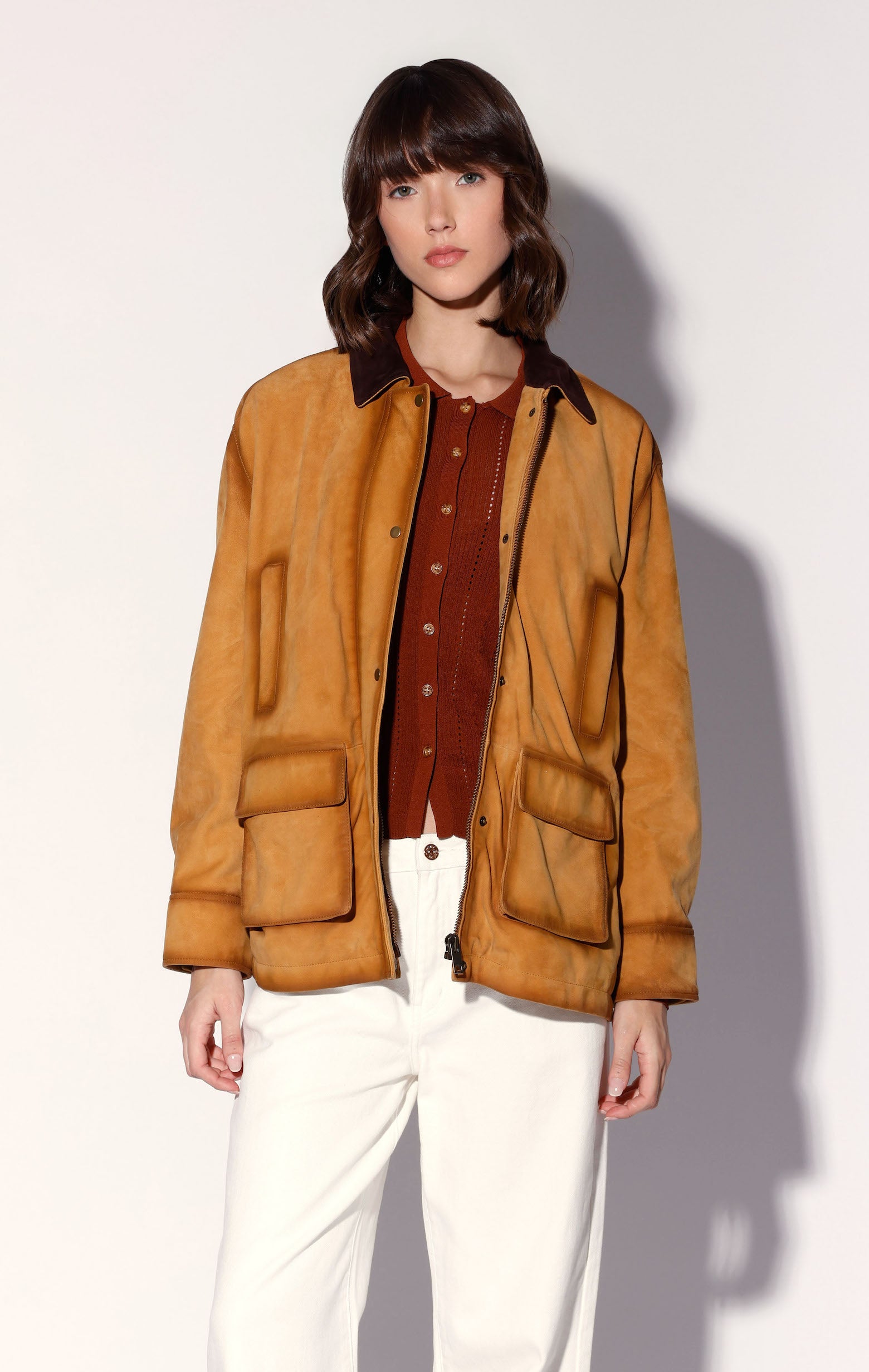 Bradley Jacket, Cider Suede - Leather