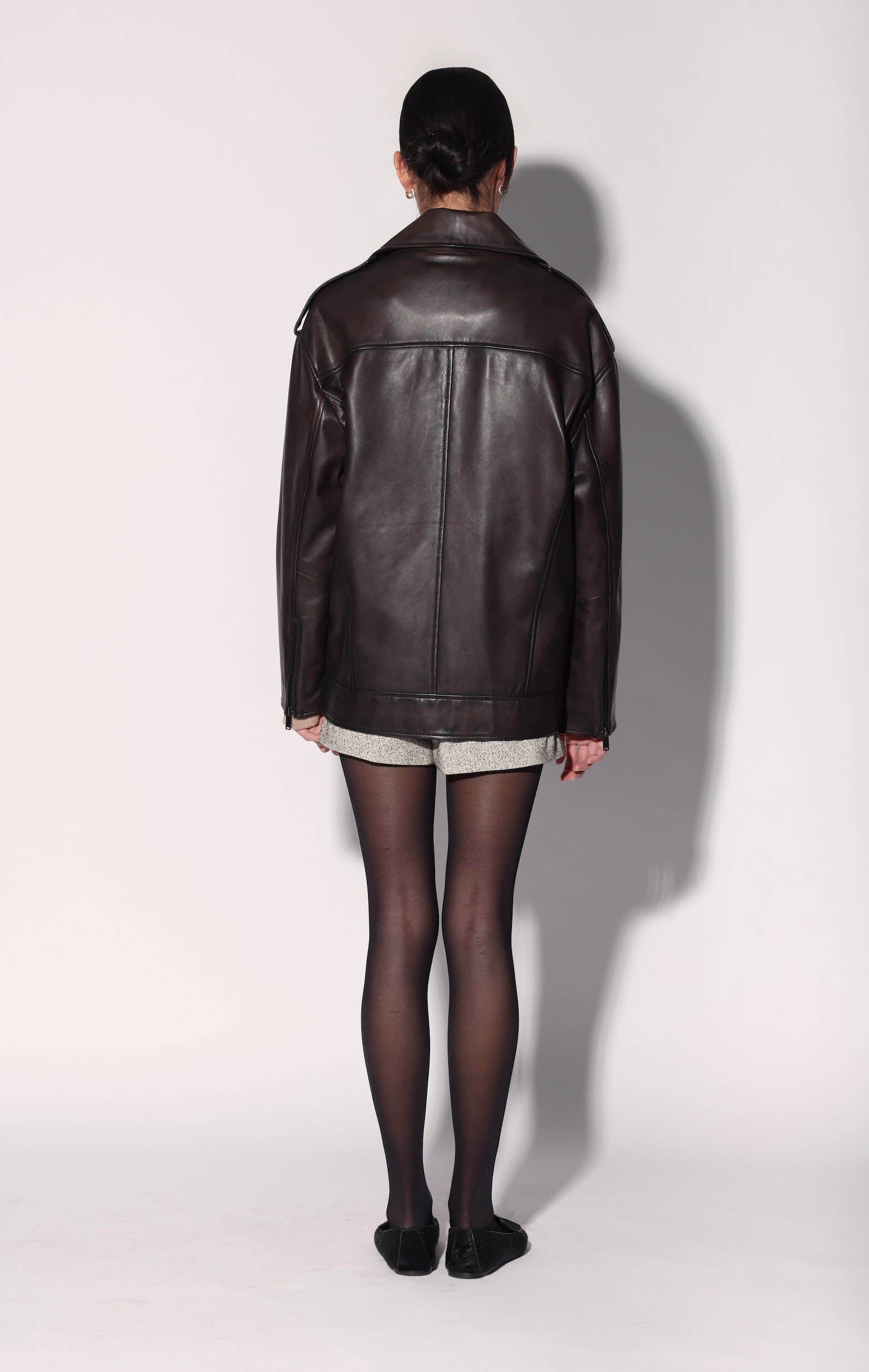 Stephie Jacket, Dark Mocha - Leather