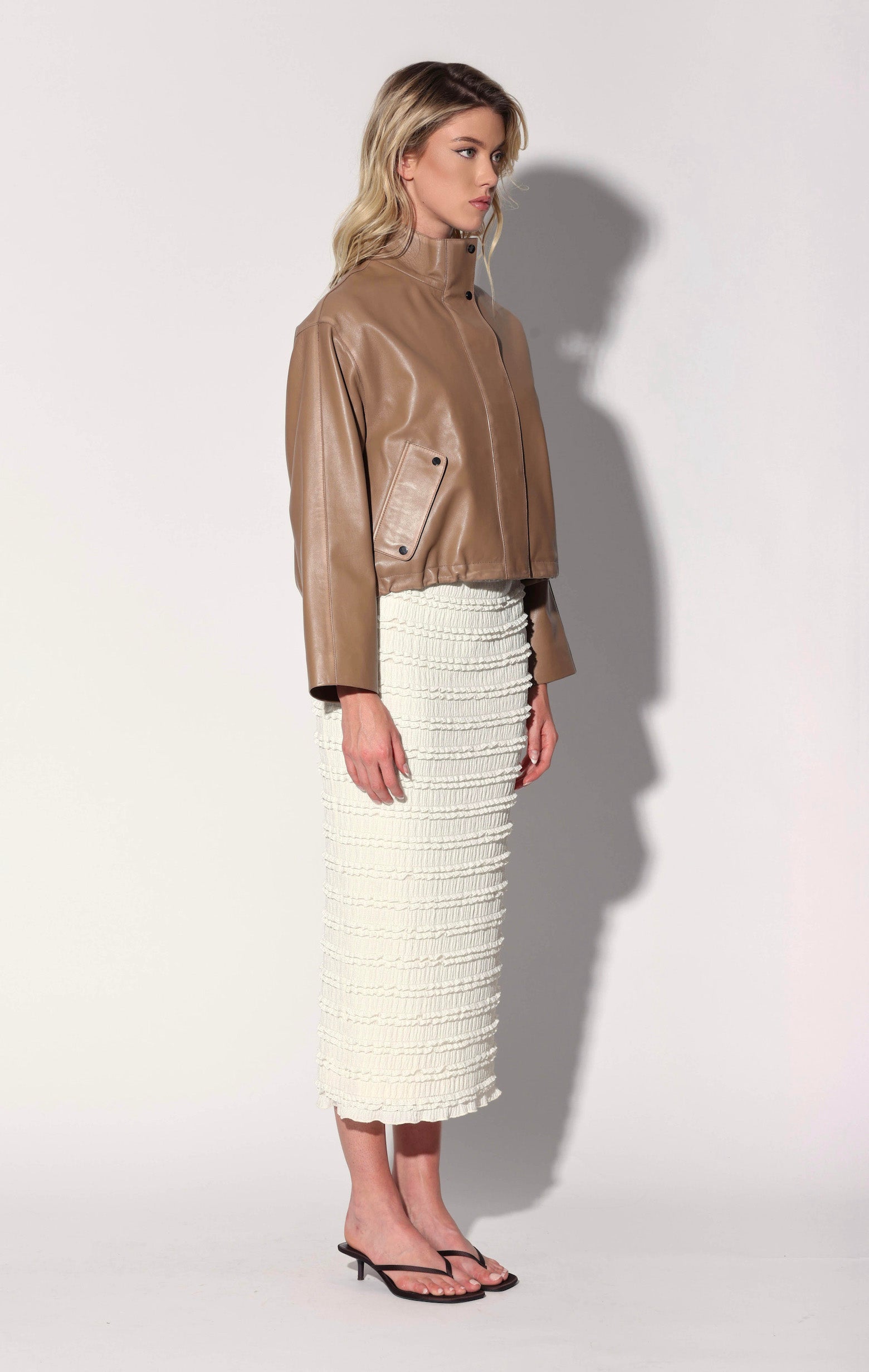 Roman Jacket, Mousse - Leather