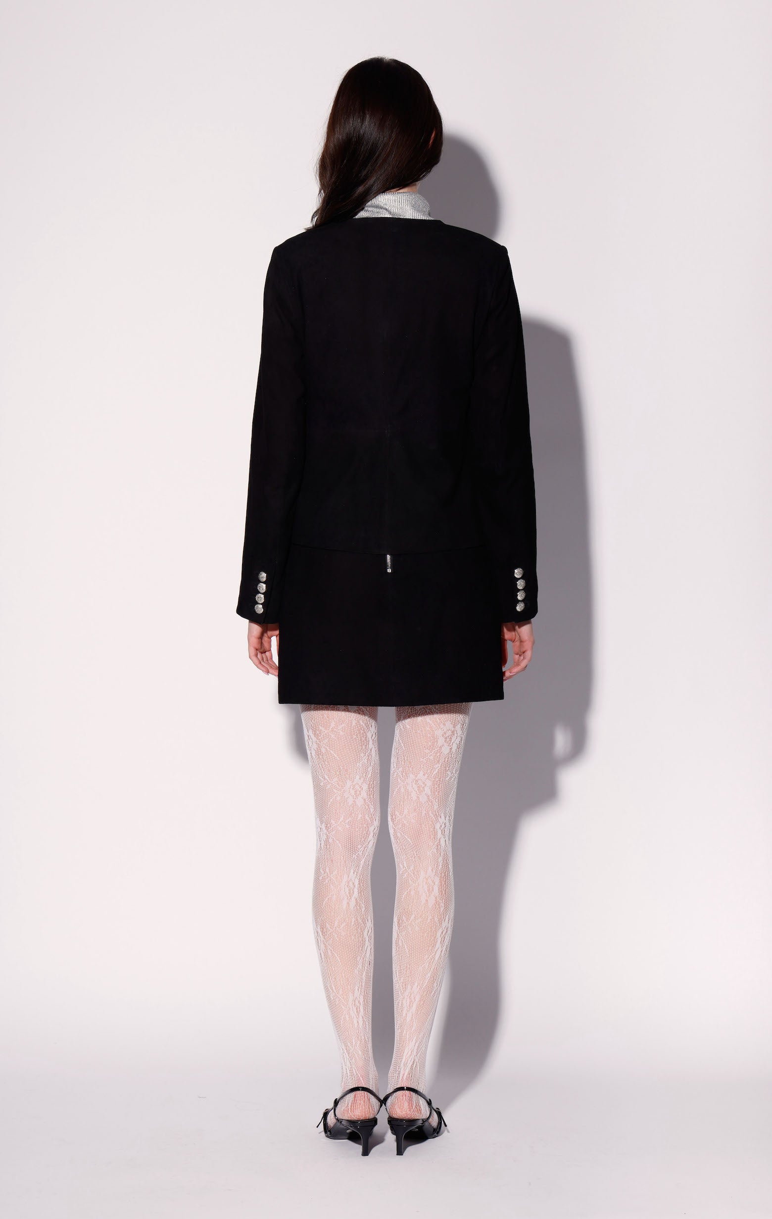 Lolita Jacket, Black Suede - Leather