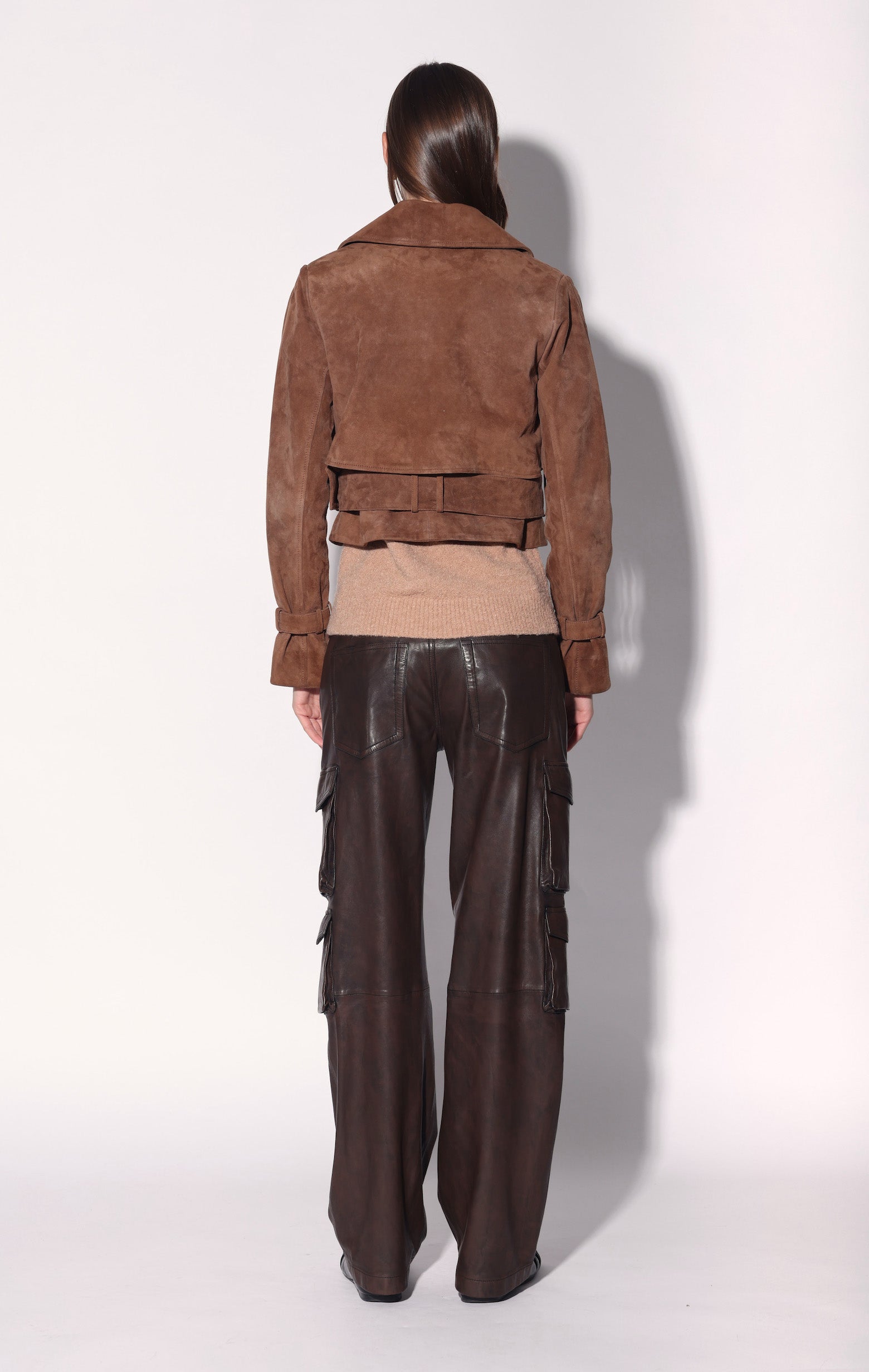 Rexa Short Trench, Chestnut Suede - Leather (Fall 2026)