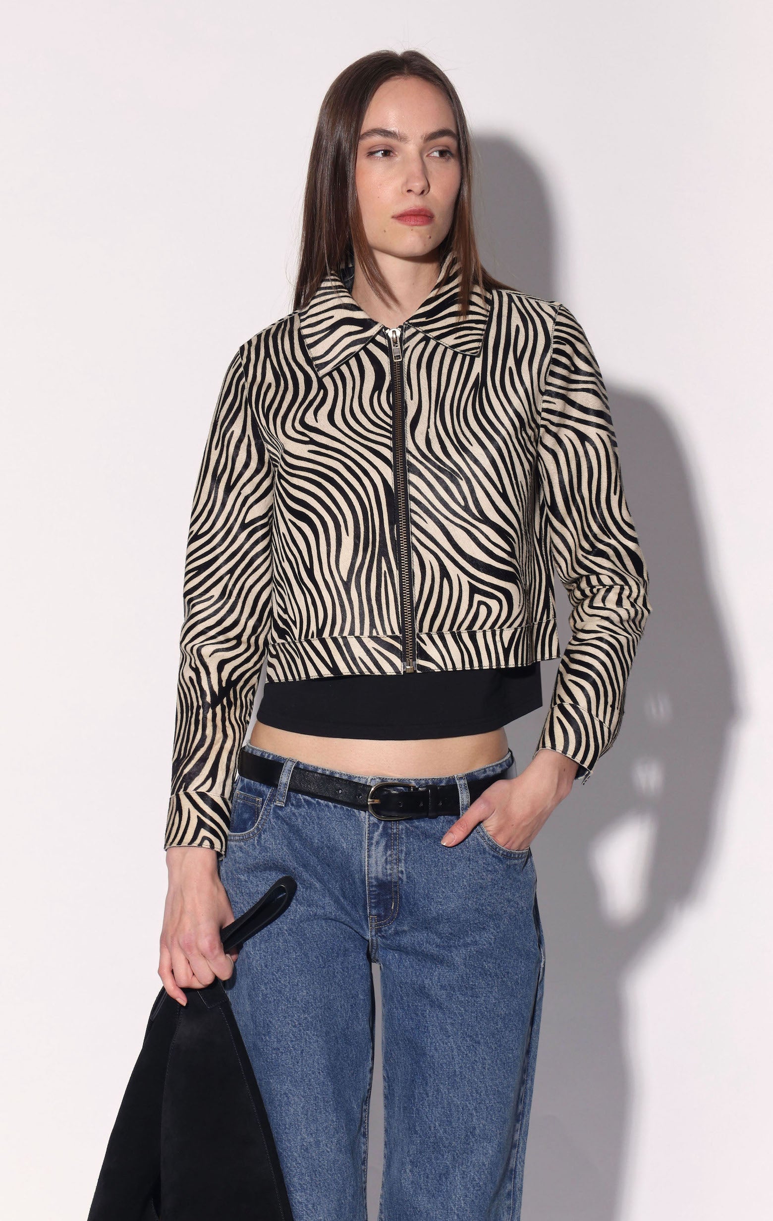 Lucas Jacket, Zebra Calf Hair - Leather
