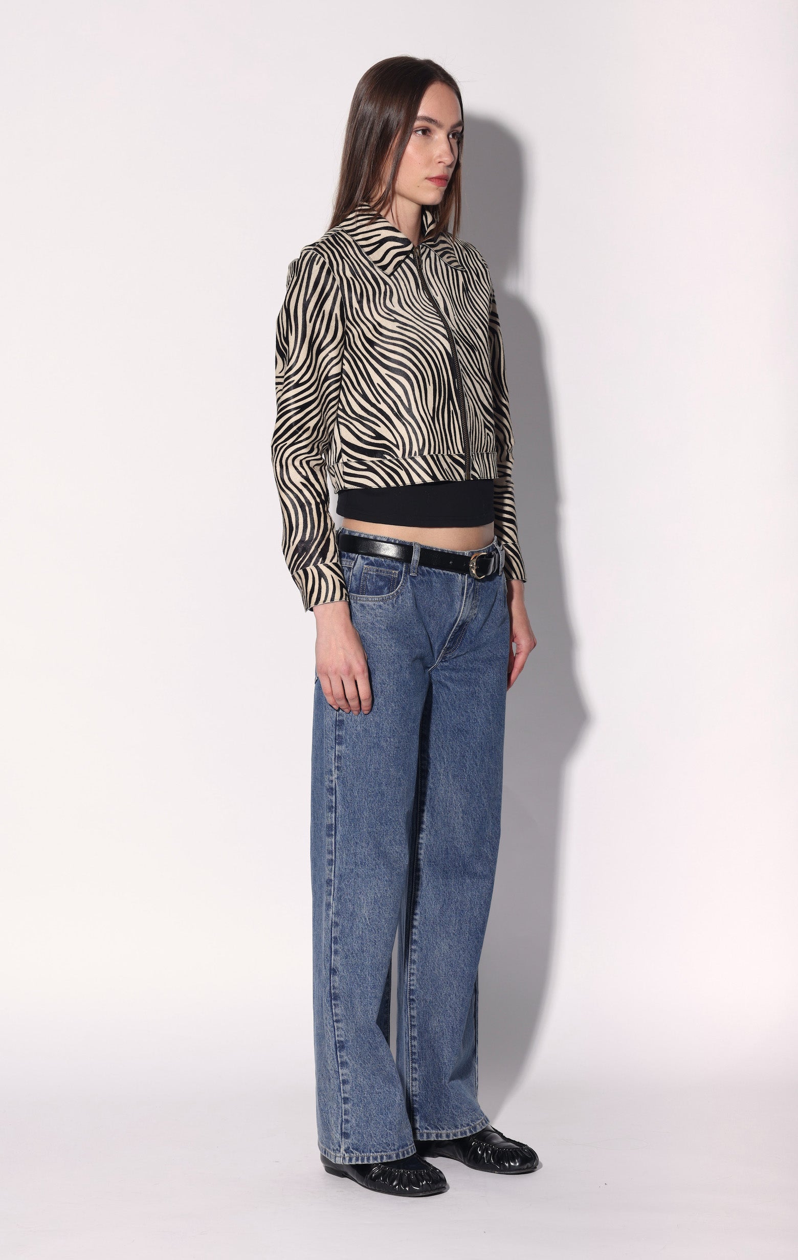 Lucas Jacket, Zebra Calf Hair - Leather