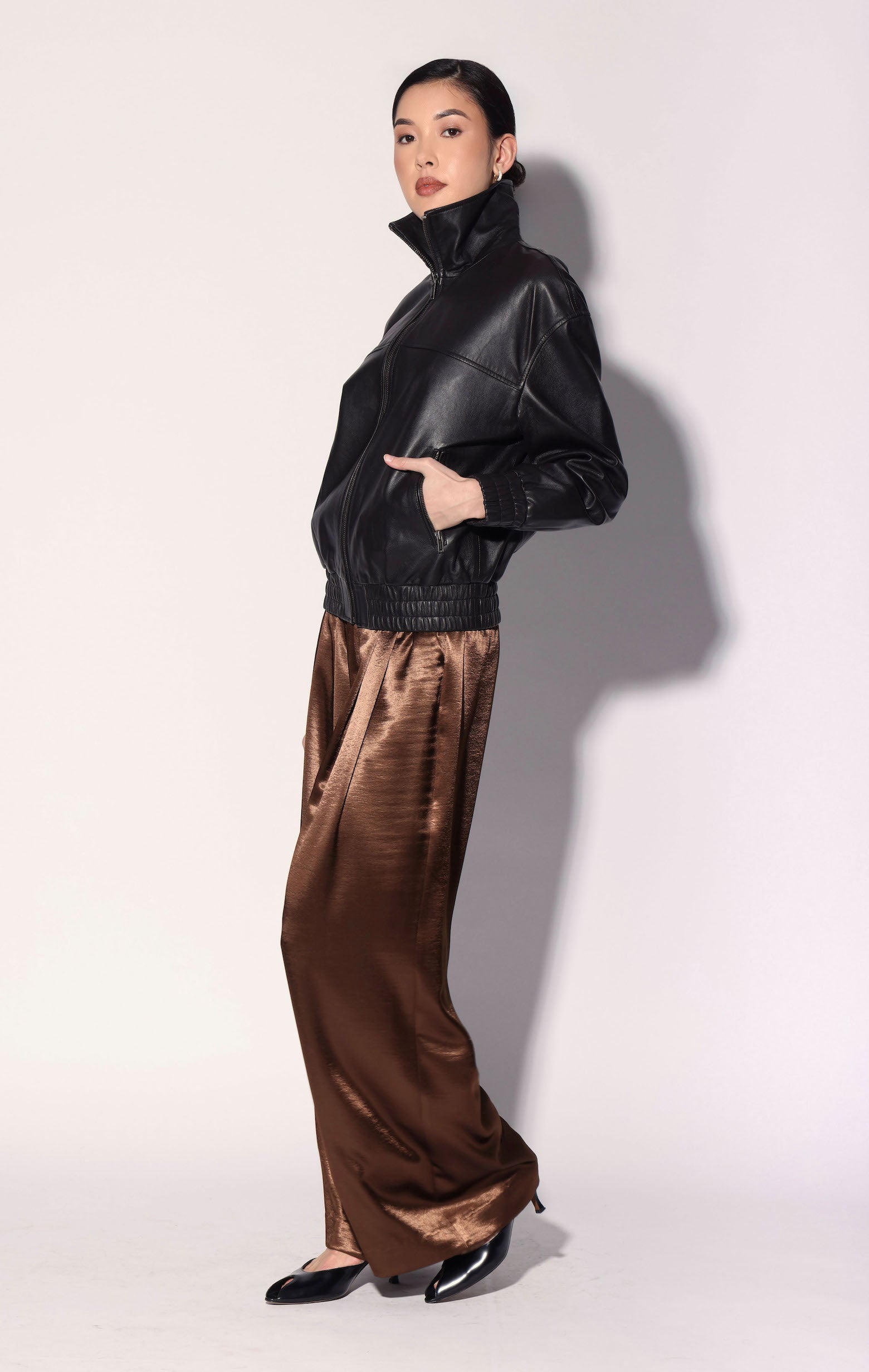 Murphy Jacket, Dark Chocolate - Leather