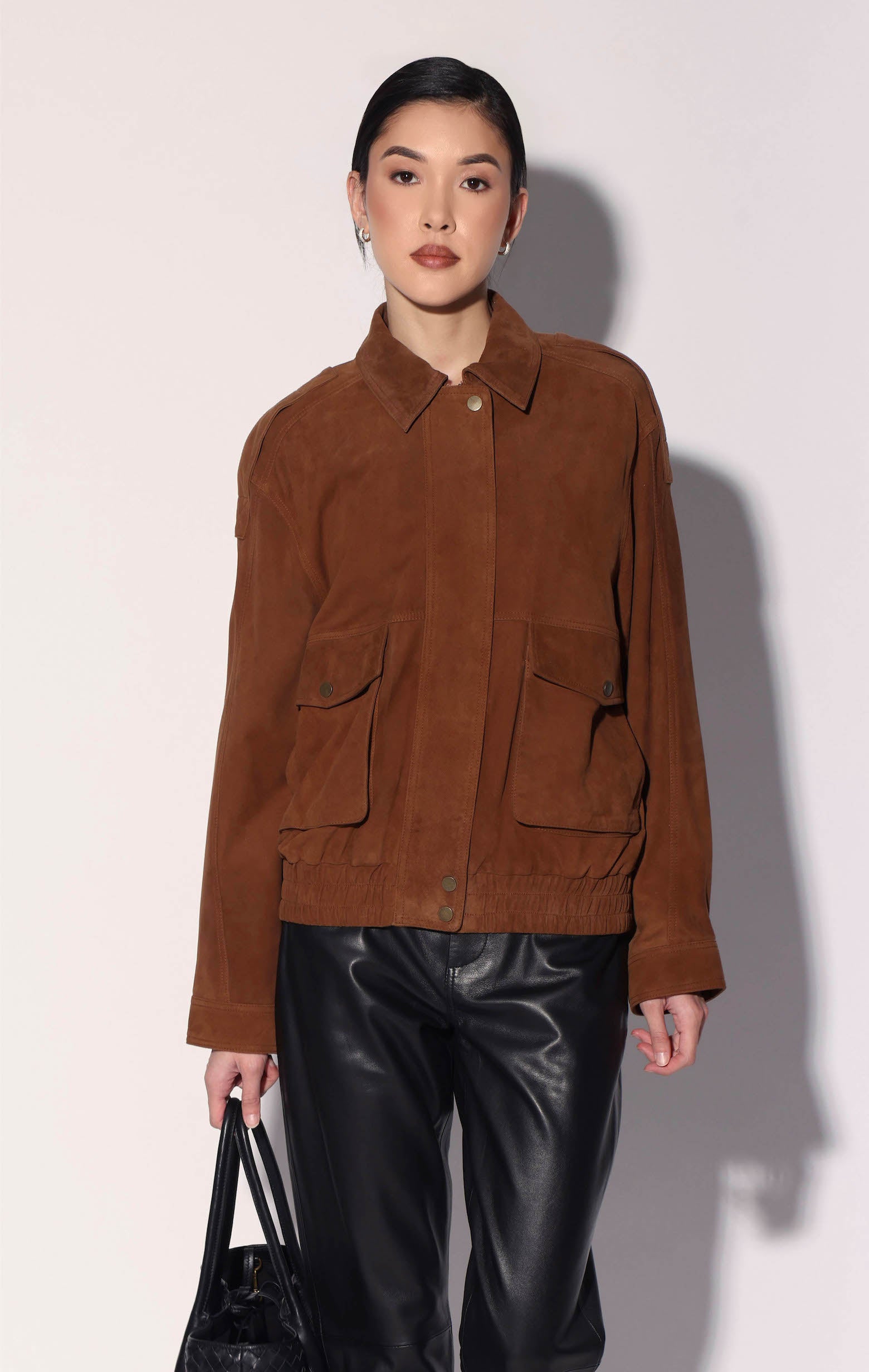 Maxwell Jacket, Cognac Suede - Leather