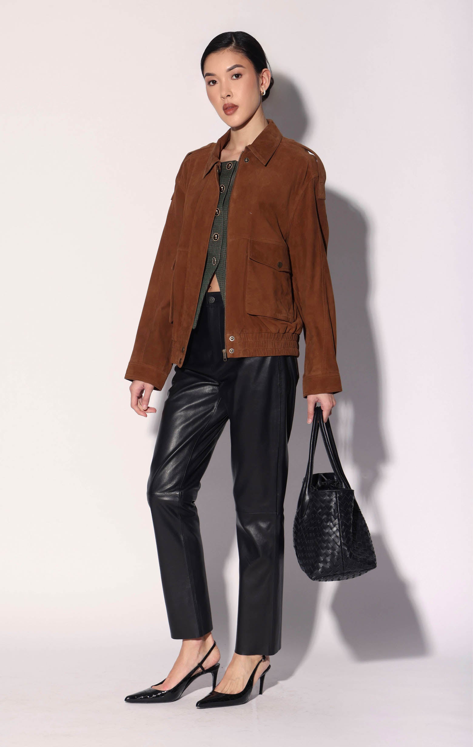 Maxwell Jacket, Cognac Suede - Leather