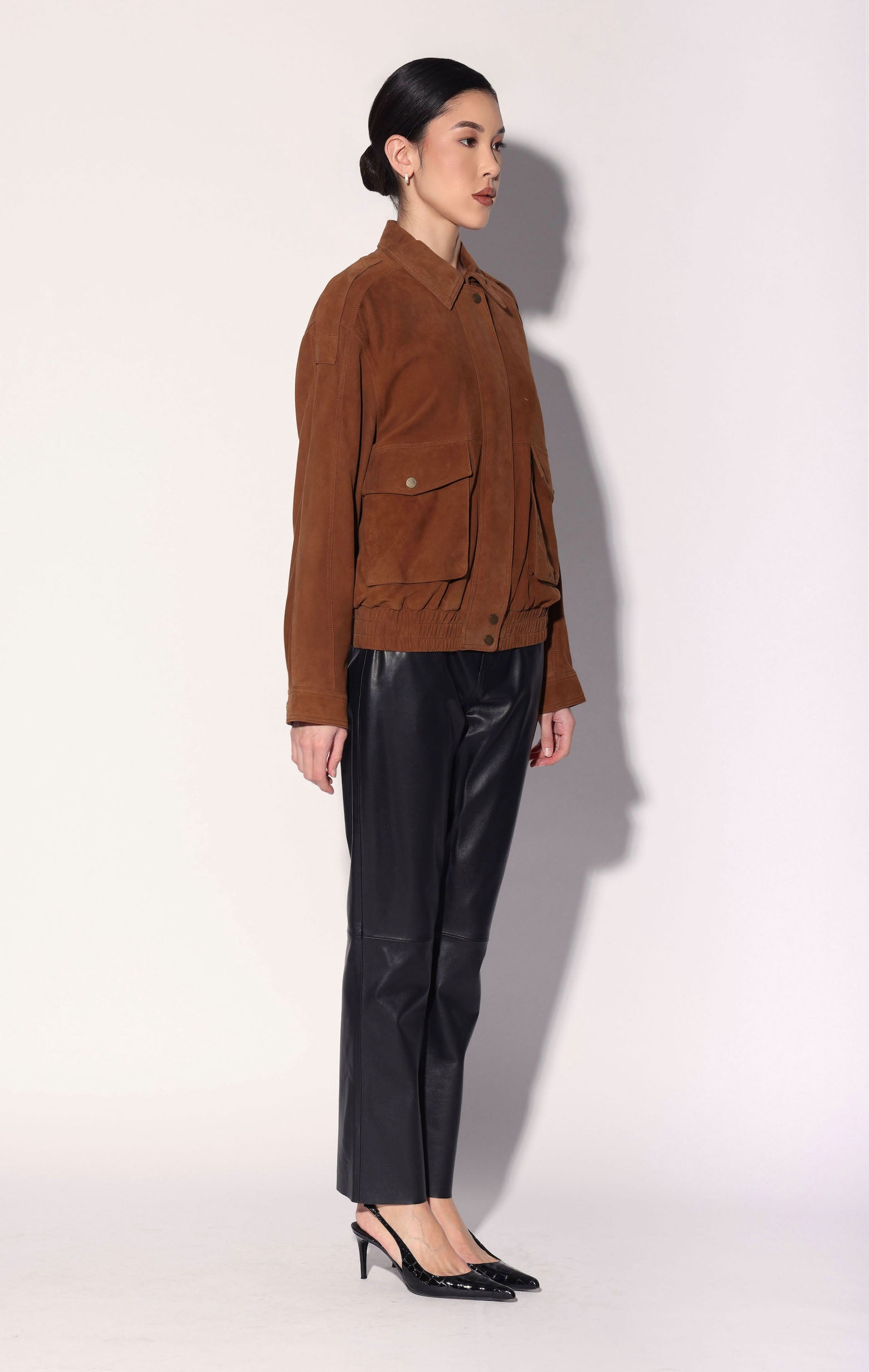 Maxwell Jacket, Cognac Suede - Leather
