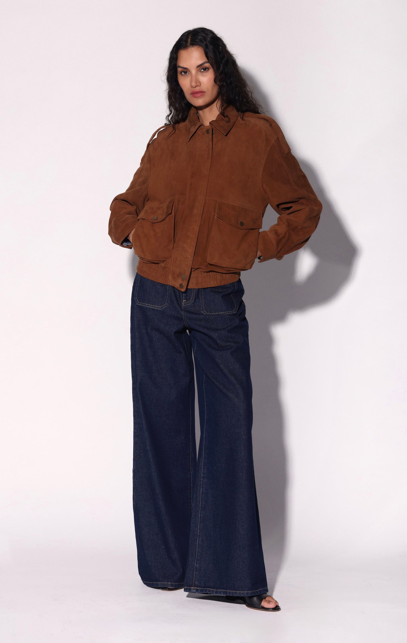 Maxwell Jacket, Cognac Suede - Leather