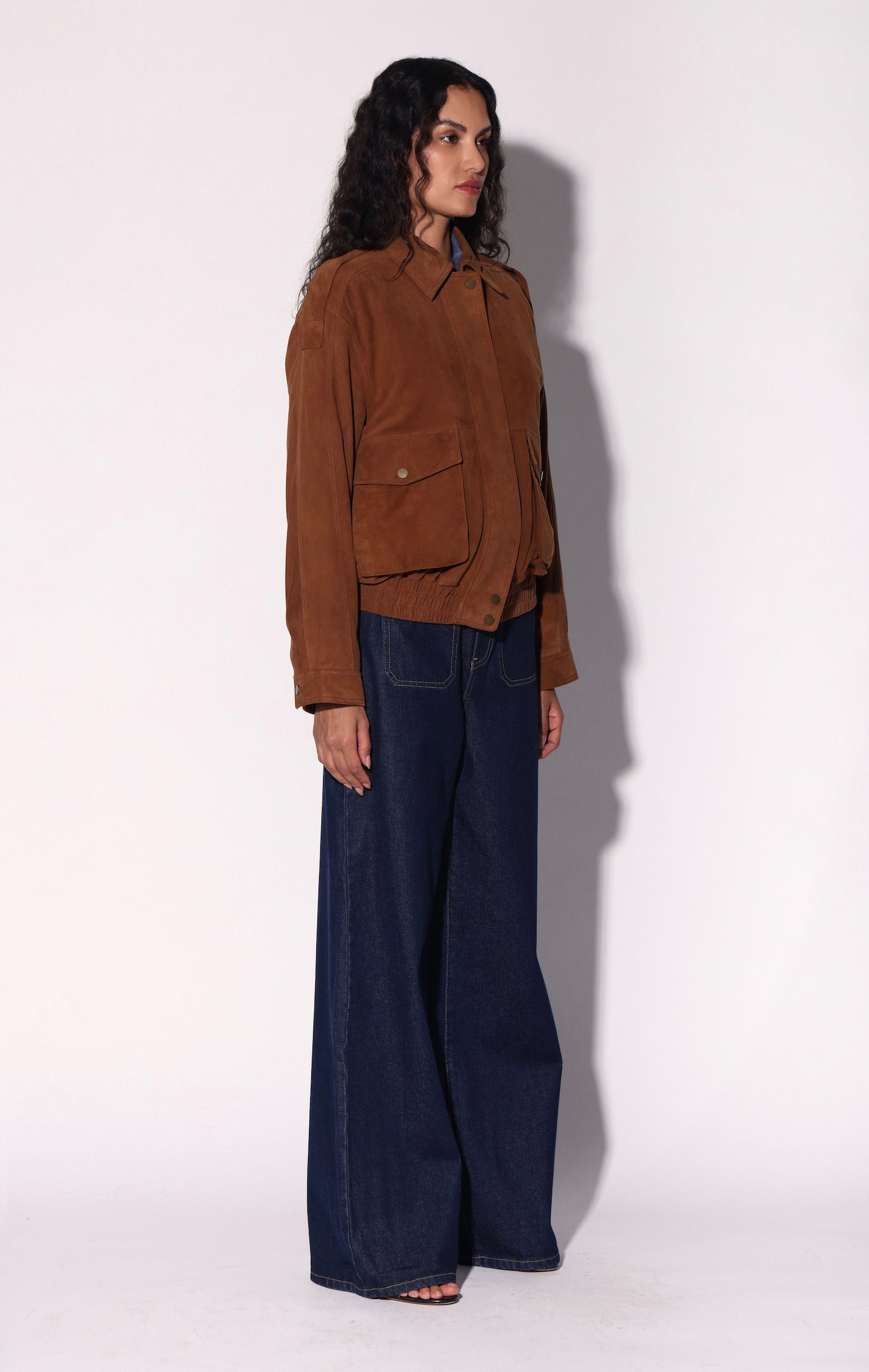 Maxwell Jacket, Cognac Suede - Leather