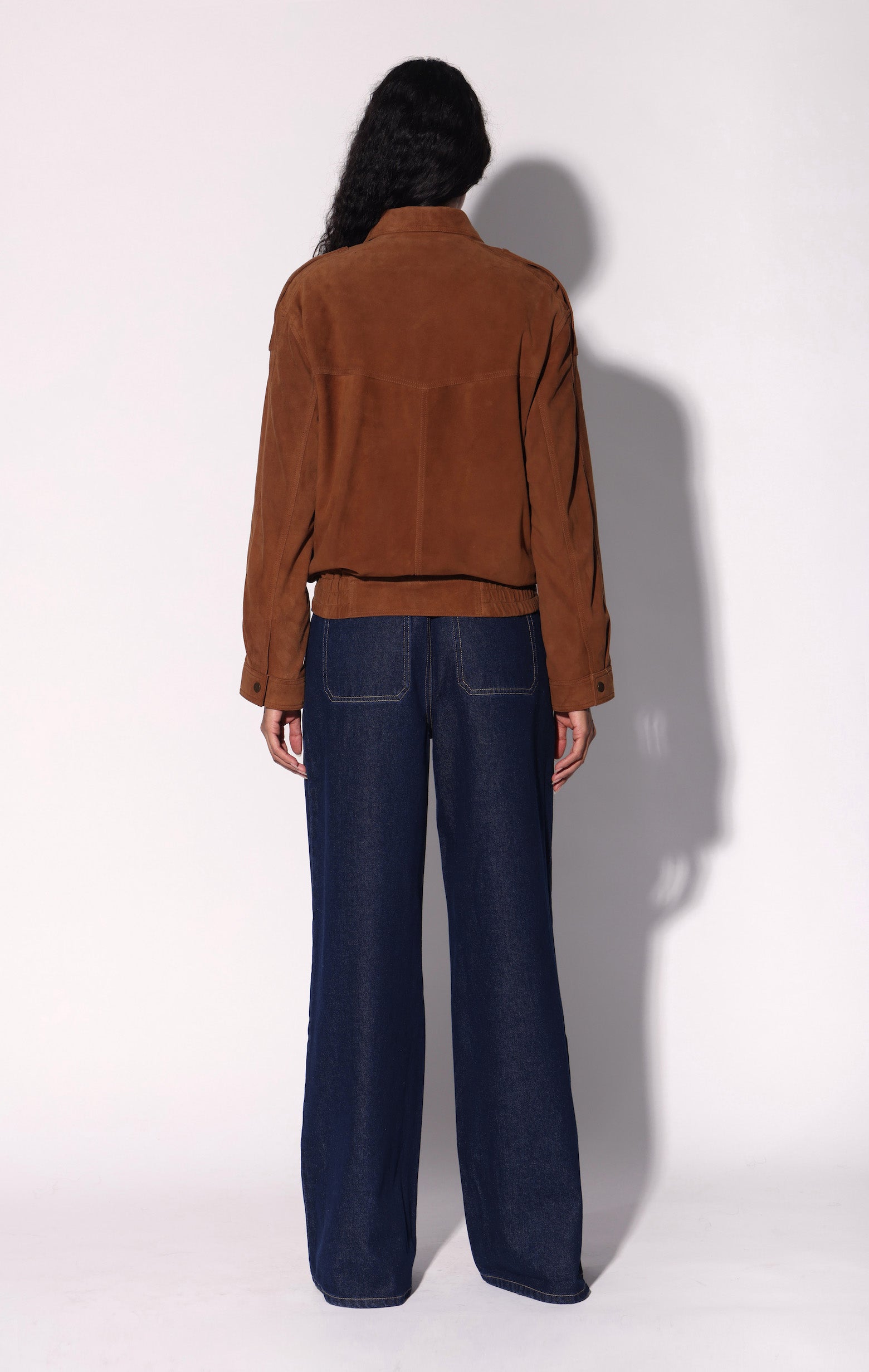 Maxwell Jacket, Cognac Suede - Leather